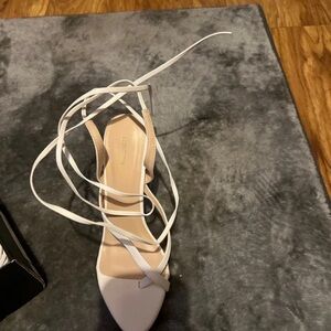 PrettyLittleThing White Strappy Heels